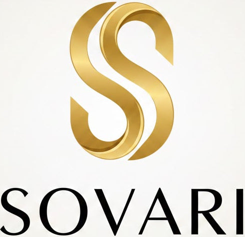 Gold 'S' logo with 'SOVARI' text on a light gray background